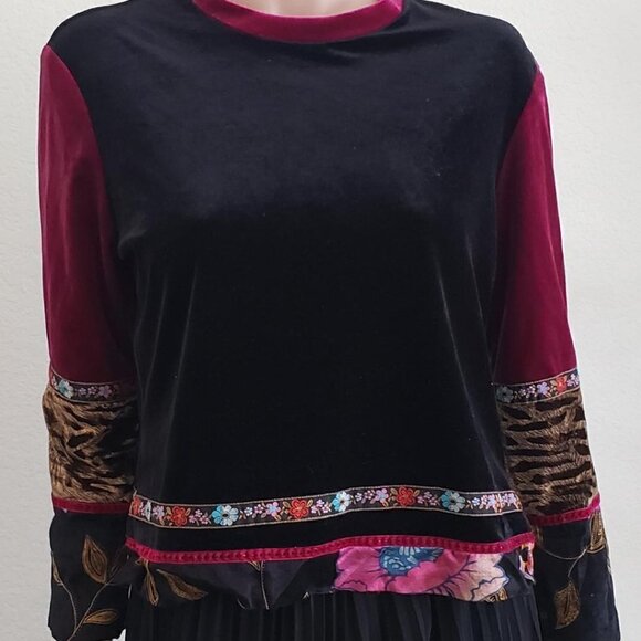 Patchwork Velvet Top. Price is Firm.
